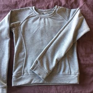 Structured Cropped Terry Grey Sweater